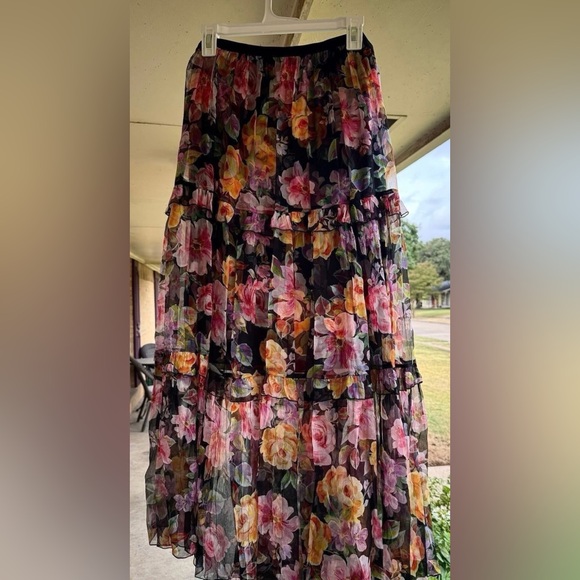 Johnny Was Silk Floral Skirt BNWT - Picture 3 of 5